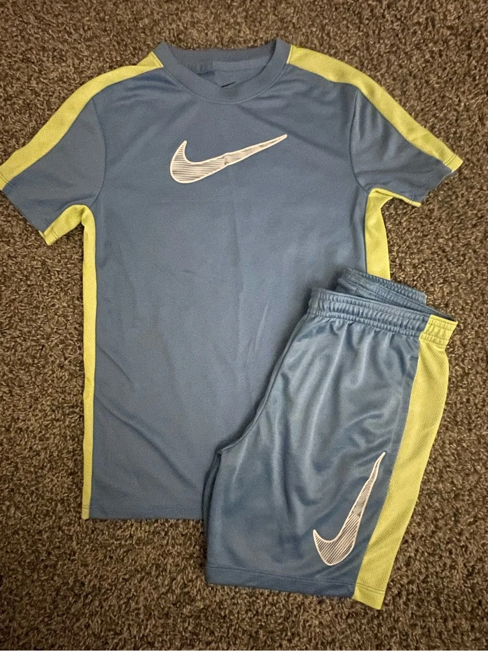 Nike Blue with Lime Green-Accent Youth Sport Set